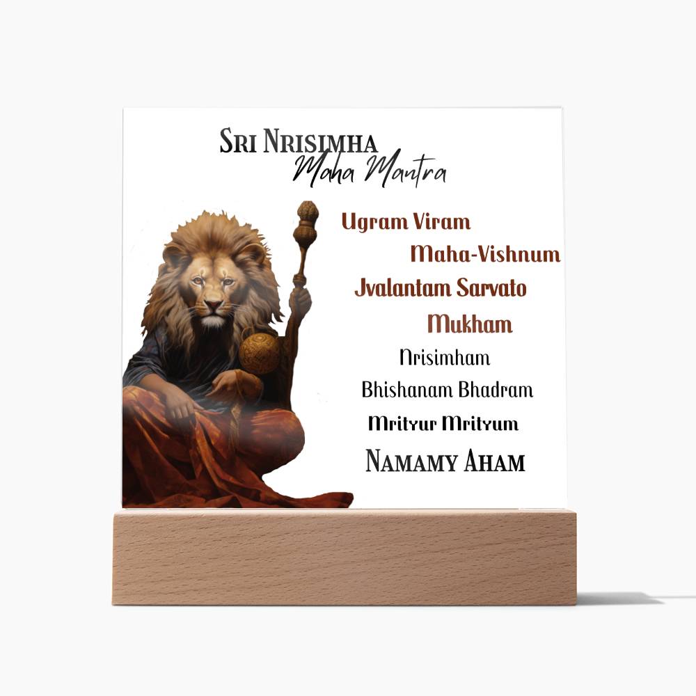 Nrsimha Mantra Acrylic (Night) Stand