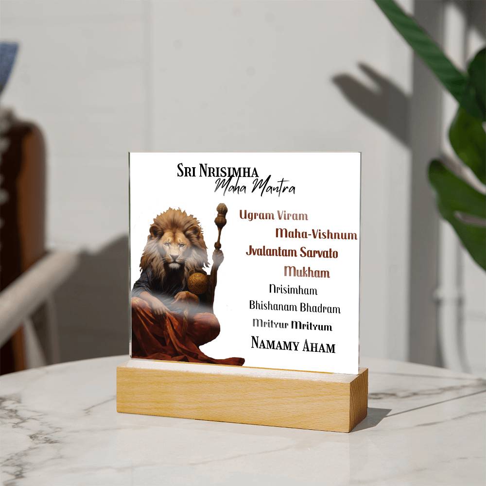 Nrsimha Mantra Acrylic (Night) Stand