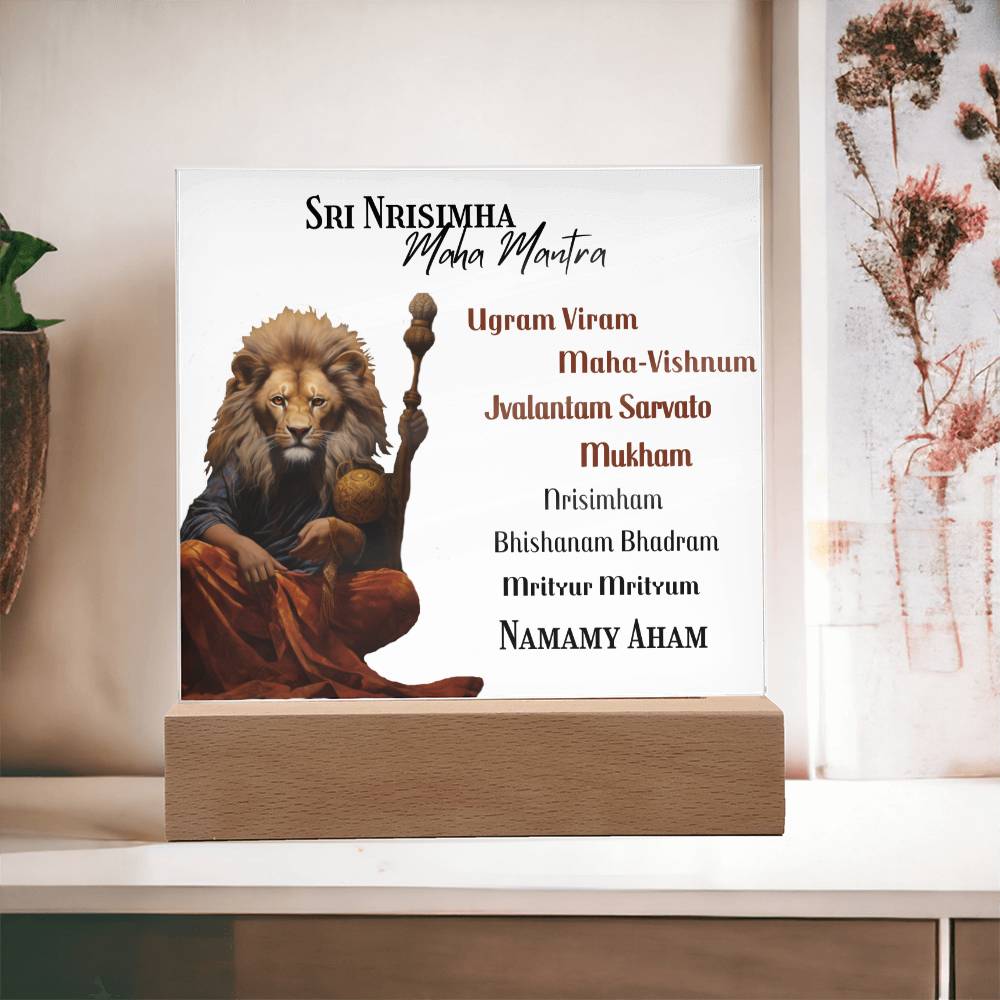 Nrsimha Mantra Acrylic (Night) Stand
