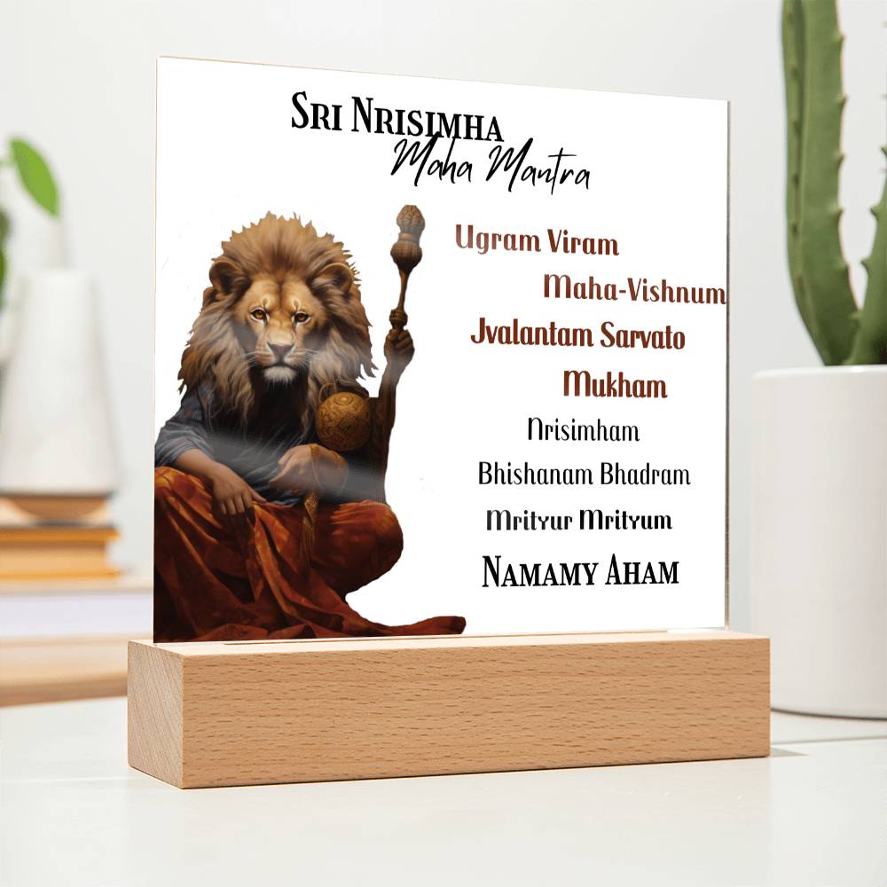 Nrsimha Mantra Acrylic (Night) Stand