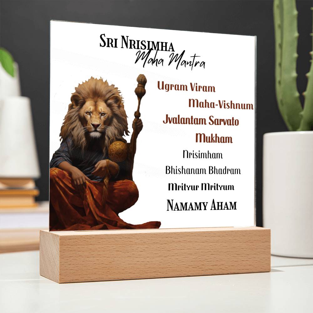 Nrsimha Mantra Acrylic (Night) Stand