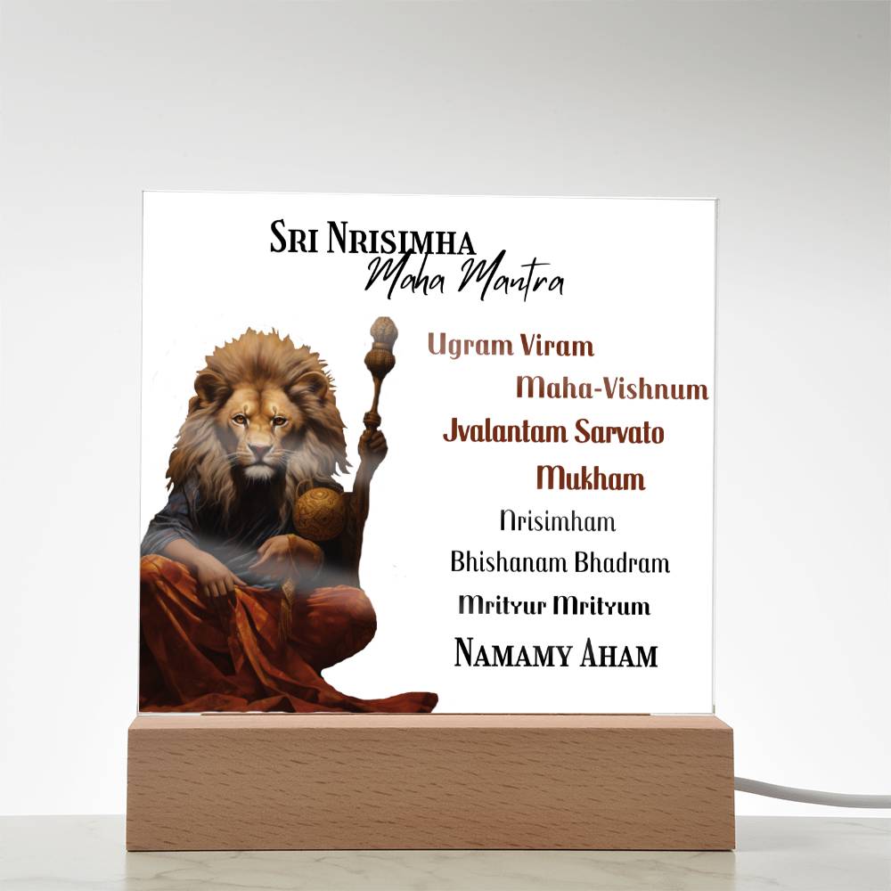 Nrsimha Mantra Acrylic (Night) Stand