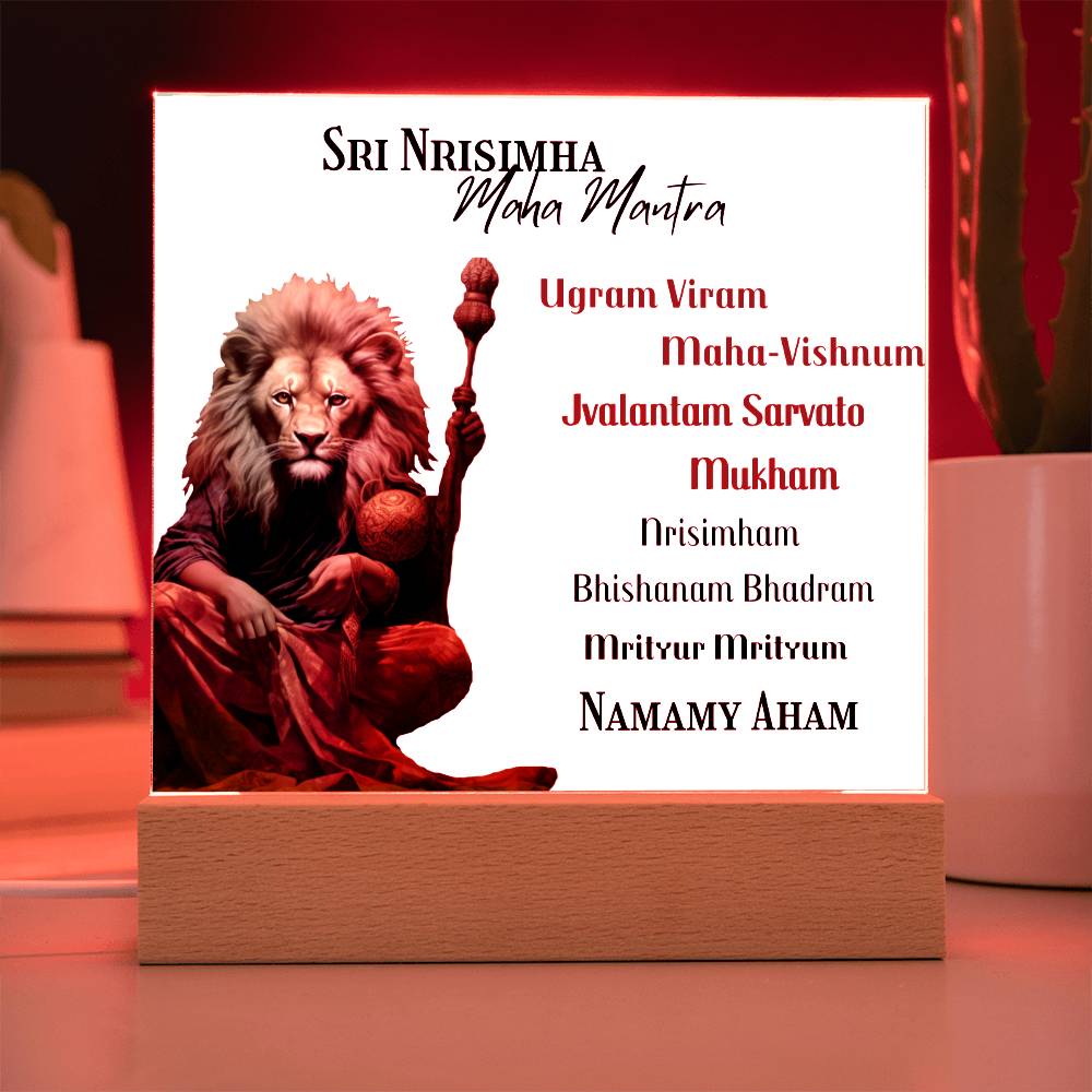 Nrsimha Mantra Acrylic (Night) Stand