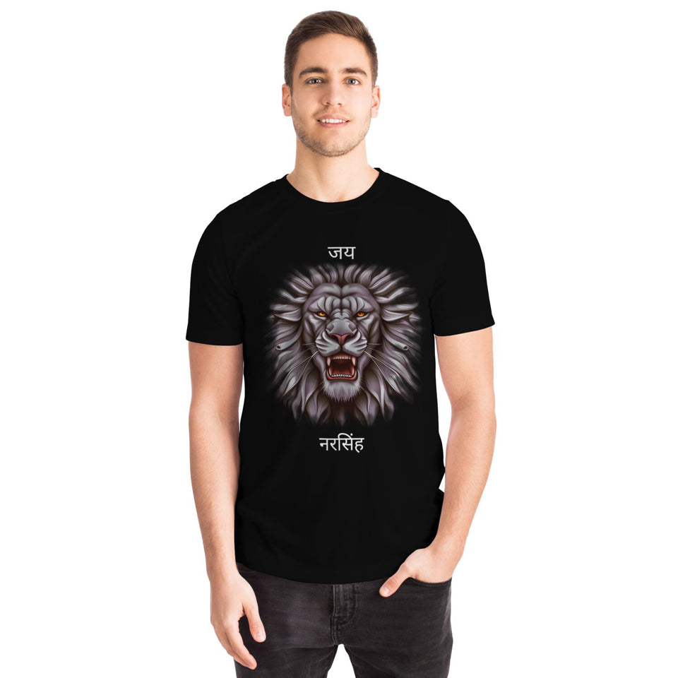 Jaya Narasimha Lion T-Shirt - Sanskrit Devotional Tee
