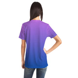 Om Lotus Gradient T-Shirt - Purple Blue Yoga Tee