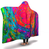 Acid Paint Hooded Blanket