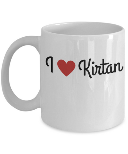 I Love Kirtan White Mug