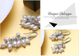 Many pearls 925 Sterling Silver Earrings